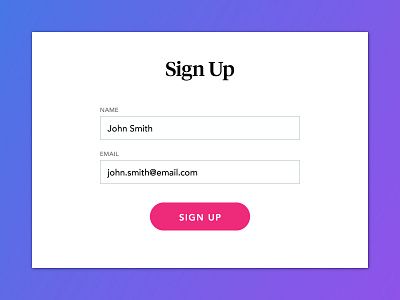 Daily UI Challenge #001 challenge dailyui form signup