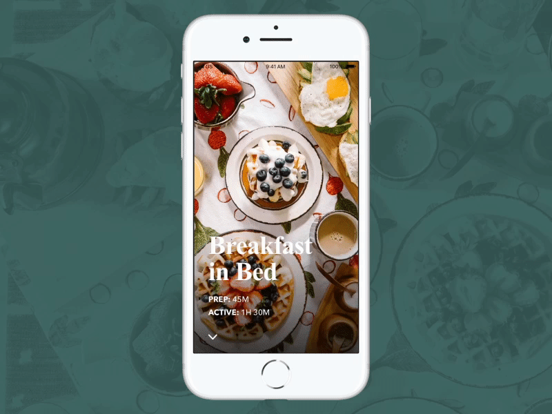 Daily UI #040 animation app challenge dailyui framer interface ios recipe sketch ui