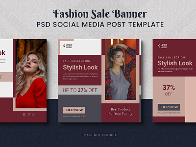 Fashion Sale Banner Design social media post banner set