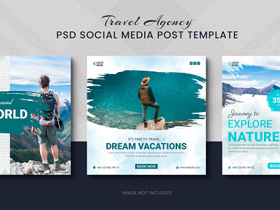 Travel agency social media post or tour holiday Post beach