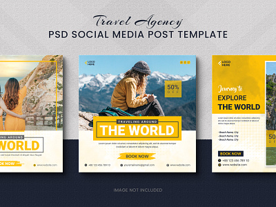 Travel agency social media post or tour holiday Post website