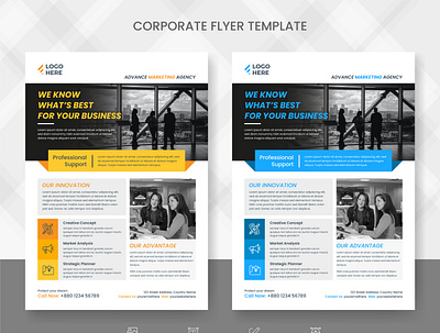 Corporate modern business flyer template layout