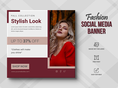 Style & Fashion Social Media Post Template sale