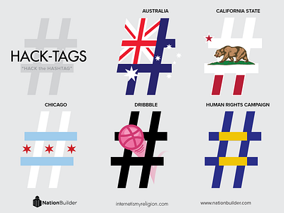 Hack Tags australia chicago community flag hack hashtag internet nationbuilder tag team tiimr vector