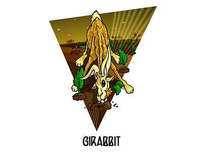 Mutant Zoo: Girabbit animal creature ears girabbit giraffe illustration mutant rabbit spots vector zoo