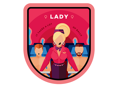 Drag Badge: Lady badge drag drag queen illustration illustrator lady queen vector