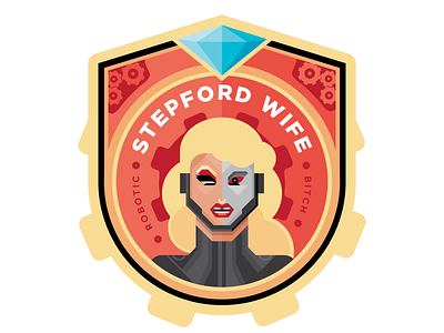 Drag Badge: Stepford Wife badge drag drag queen illustration illustrator queen stepford wife vector