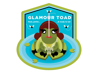 Drag Badge: Glamour Toad badge drag drag queen frog illustration illustrator queen toad vector