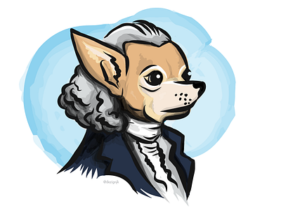 Chihuahuashington animal chihuahua dezignjk dog historic illustration leader vector washington