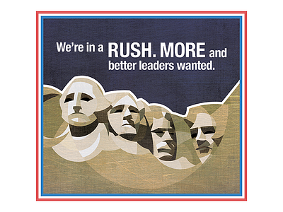 Run For Office Poster - Rushmore circles illustration landmark mount nationbuilder office run runforoffice rushmore vector