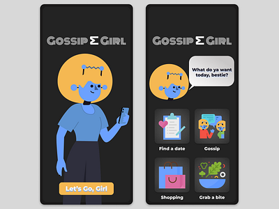 Gossip E Girl — multifunctional BFF app ai app artificial intelligence dating food friend social network