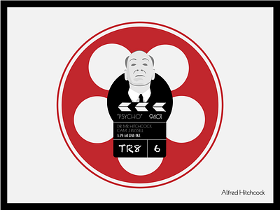 Alfred Hitchcock Illustration adobe art design fanart film graphic design hitchcock horror illustator illustration movies vector