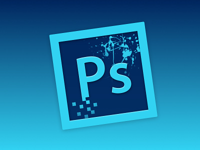 Photoshop adobe blue cyan icon paint photoshop pixels replacement replacement icon