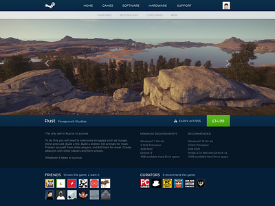Steam Store Page Redesign (1/2) gaming redesign steam store ui valve web