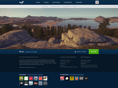 Steam Store Page Redesign (1/2) by Seb Jachec on Dribbble