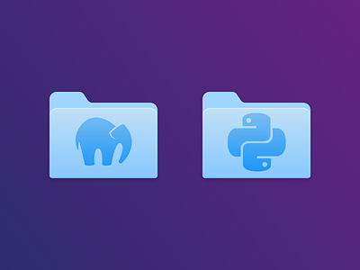 MAMP & Python Folder Icons folders glacier icon mac macos mamp python replacement