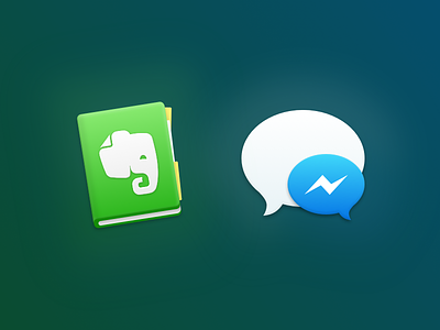 Evernote & Messenger for Glacier evernote facebook glacier icon mac macos messenger replacement