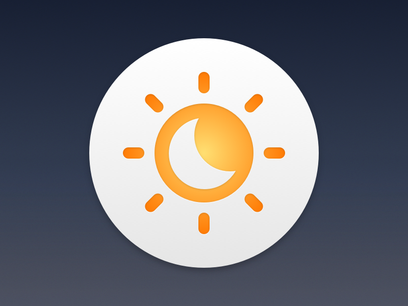Flux Night Shift Replacement Icon by Seb Jachec on Dribbble