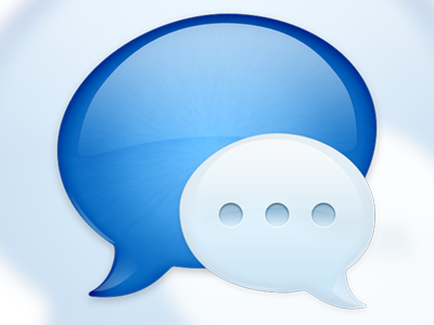 Messages Icon app application blue bubble icon mac messages os x white