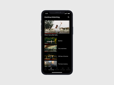 Netflix Now Watching Tab Concept app mobile mobile app movie streaming netflix ui ux