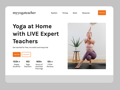 MyYogaTeacher Landing Page landing page ui ux web web design yoga