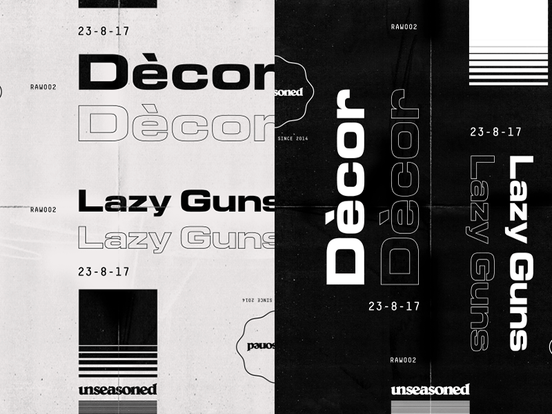 Unseasoned Posters brand club dj identity music poster type typography