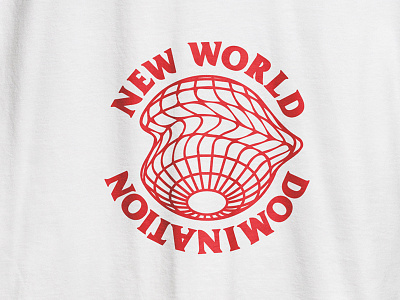 New World Tee brand clothing identity illustration logo t shirt type typography world