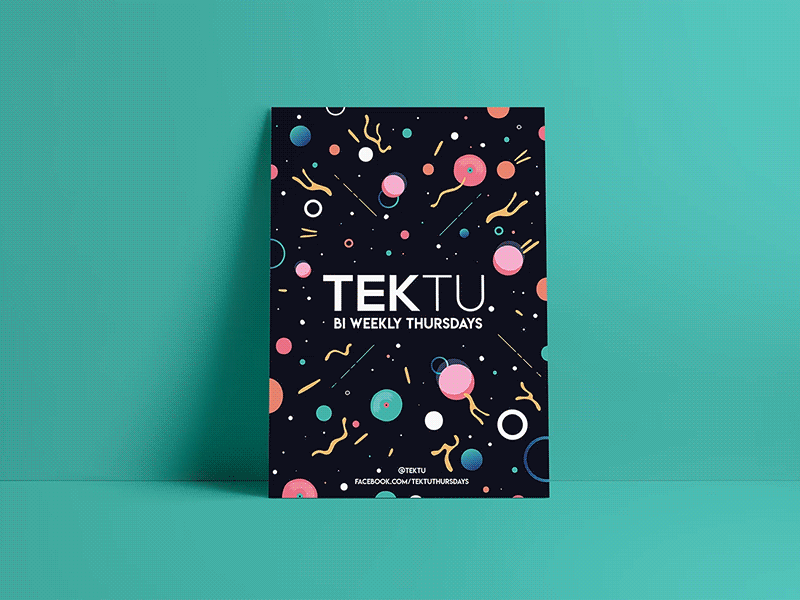 TEKTU Freshers Poster branding event identity illustration music poster student university