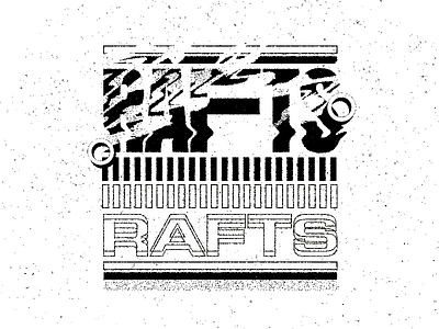 Rafts branding identity illustration logo music poster shapes texture type typography