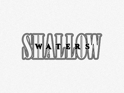 Shallow Waters Logo band cover identity logo music psychedelic retro type vintage vinyl
