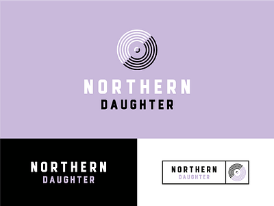 Northern Daughter Branding app blog branding identity logo music purple record type typography web