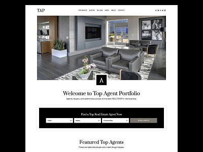 Top Agent Portfolio black and white genesis framework minimalist design real estate wordpress