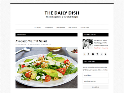 Daily Dish Theme for Foodbloggers
