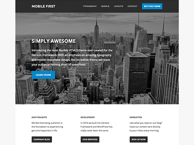 Mobile First theme for Genesis (updated) mobile first responsive web design