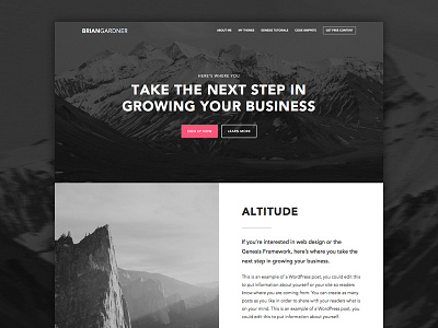 Altitude Redesign Concept genesis genesis framework rainmaker wordpress