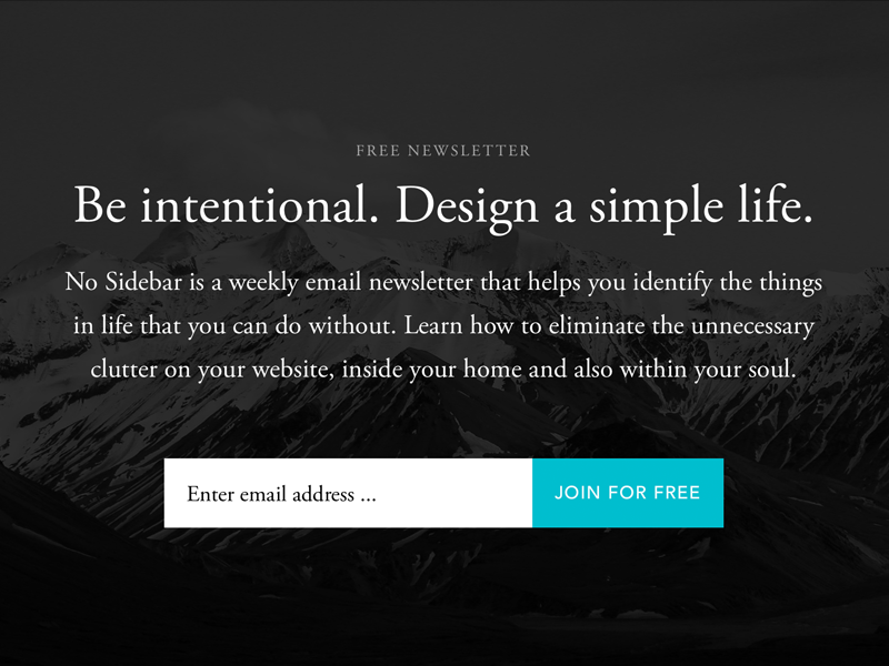 No Sidebar Newsletter by Brian Gardner on Dribbble