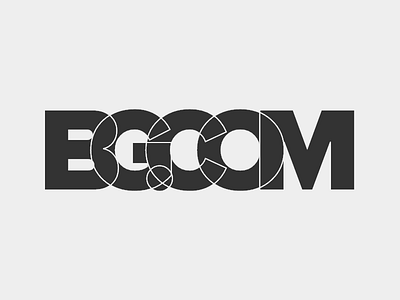 BG.com logo design typography