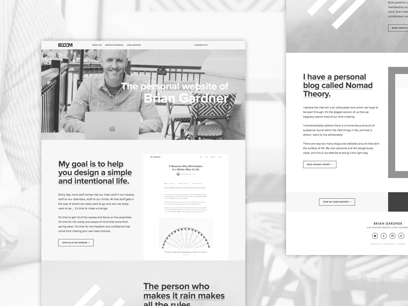 BG.com Redesign by Brian Gardner on Dribbble