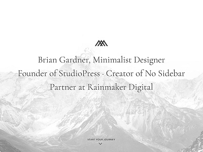 Website Redesign minimalist mountains wordpress