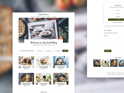 Food Blog Theme genesis framework minimalism wordpress