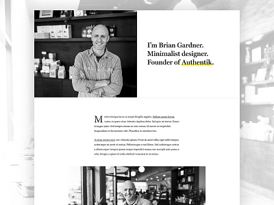 Brian Gardner Redesign black and white genesis framework minimalism minimalist minimalist design typography wordpress