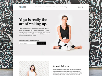 Yoga With Adriene black and white minimalist minimalist design yoga