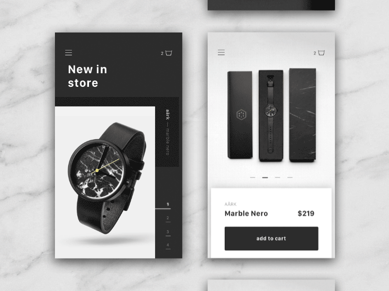 Minimalist eCommerce Website aark blackwhite bw concept dark eshop minimalist responsive ui ux watches website