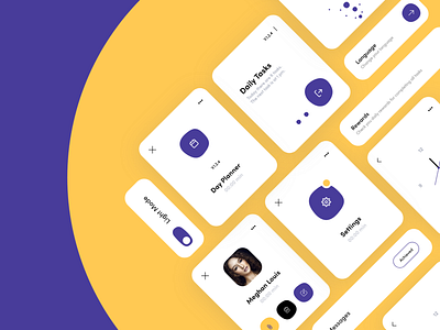 Time Management - Mobile UI Kit 2021 2021 design 2021 trend alphadesign clean design designs germany julius branding kit minimal mobile mobile app mobile ui ui ui design ui kit uidesign uiux ux