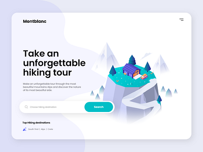 Hiking Tour - Landing page design