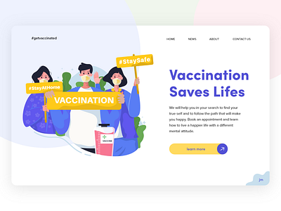 #VaccinationSavesLives - Landing Page Design 2021 2021 design 2021 trend alphadesign clean design designs germany julius branding landing landingpage layout minimal modern ui ui ux ui ux uiux ux vaccine