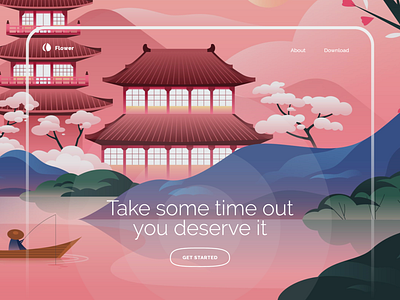 Flower - Meditation Website Concept Design