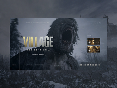 Resident Evil Village - Concept Design 2021 2021 design 2021 trend alphadesign clean design designs games gaming germany julius branding may 2021 minimal resident evil resident evil 8 resident evil village revillage ui ux videogame