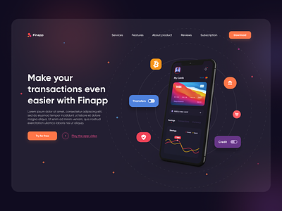 Finance App - Web Design Concept