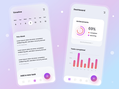 Task Manager - Mobile Design 2021 2021 design 2021 trend alphadesign app app design application clean design designs germany julius branding minimal mobile mobile app mobile app design mobile design mobile ui task tasks